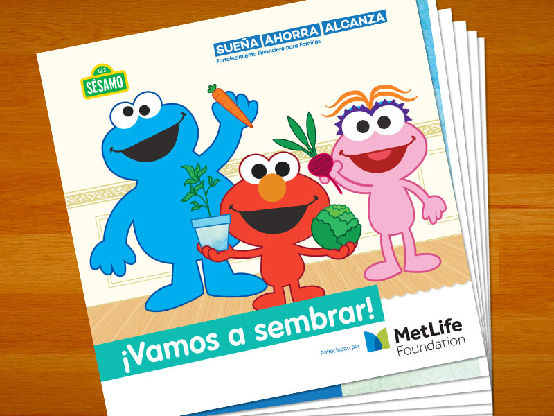 Comegalletas, Elmo y Lola sosteniendo plantas y verduras
