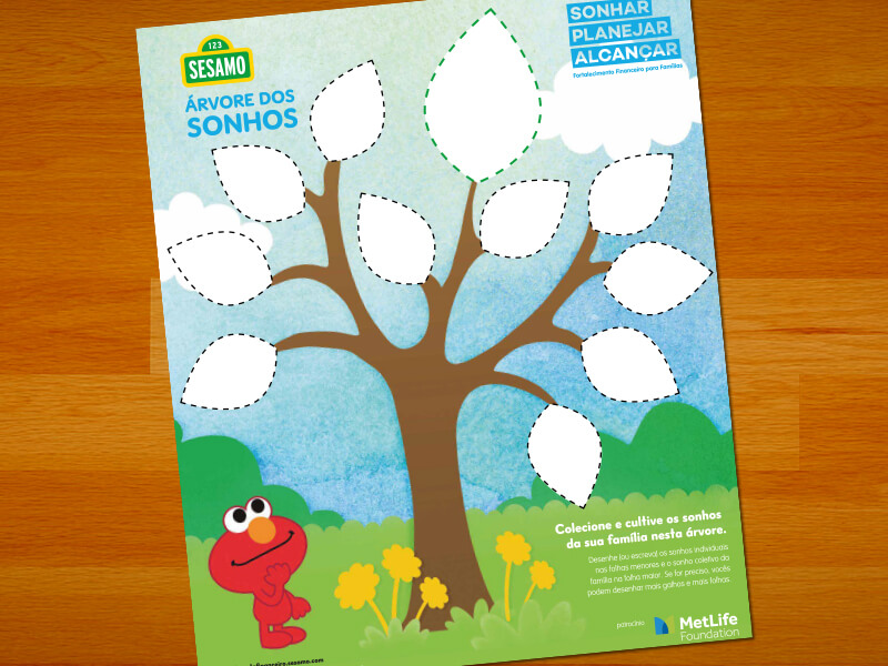  elmo olhando  uma árvore