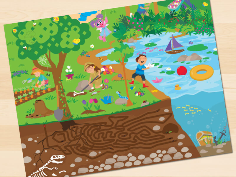 imagen de rio en parque