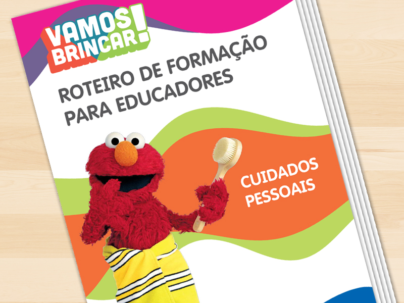 Elmo praticando hábitos saudáveis